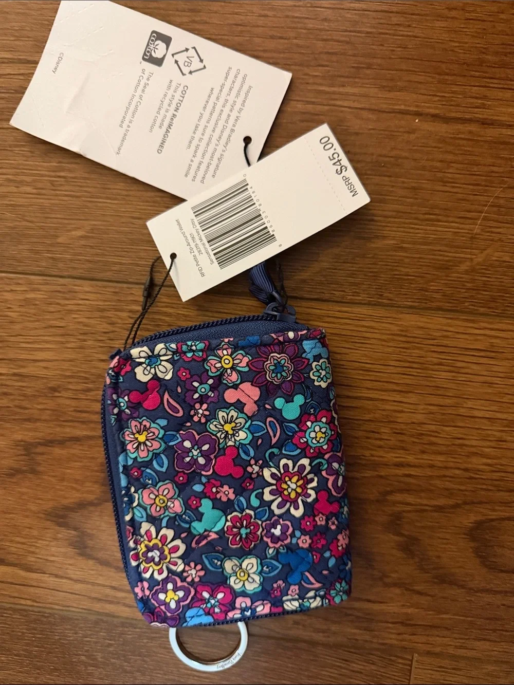 Vera Bradley RFID petite zip around wallet sensational Mickey Disney